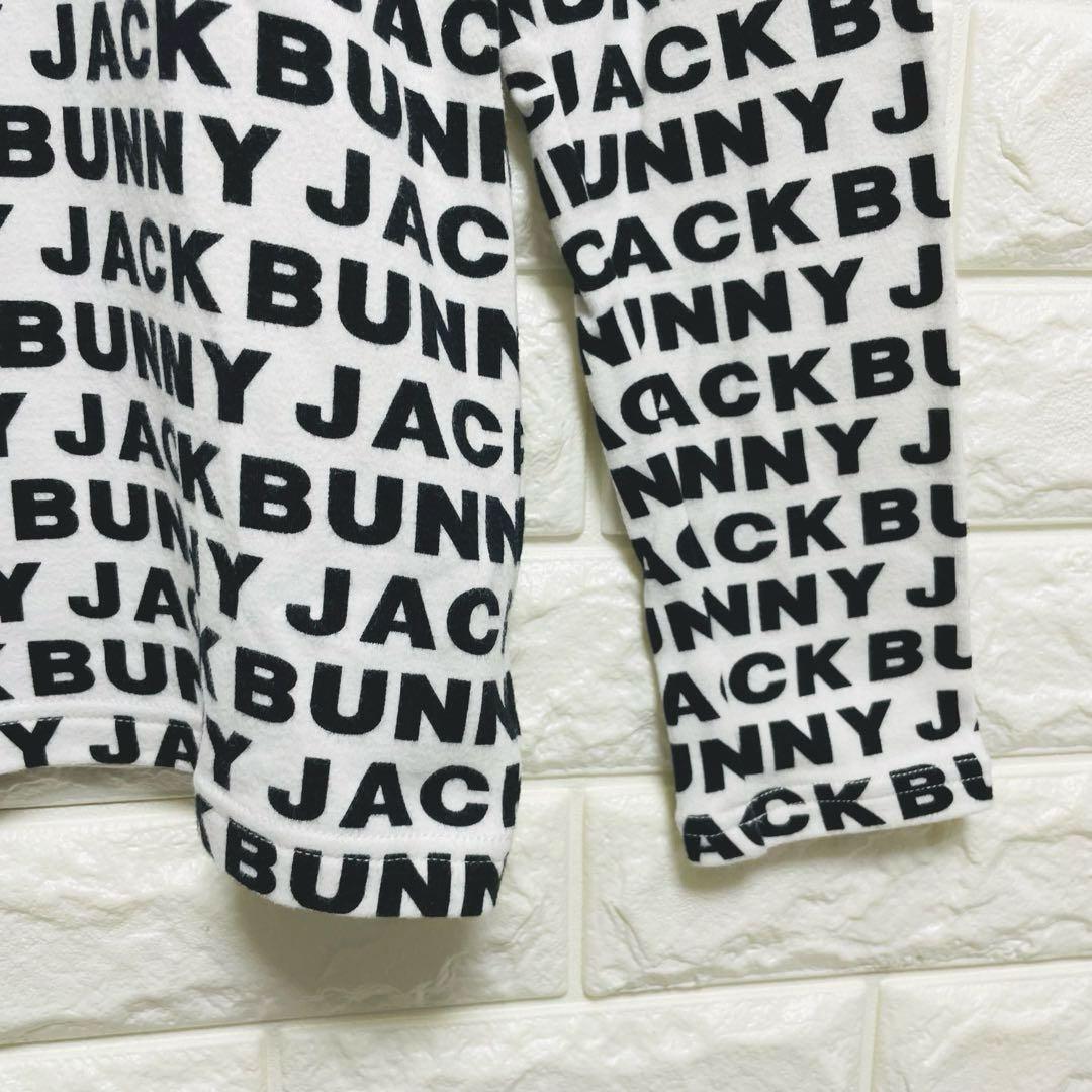 未使用に近い ジャックバニー ゴルフウェア M モックネック ハイネック ロゴ