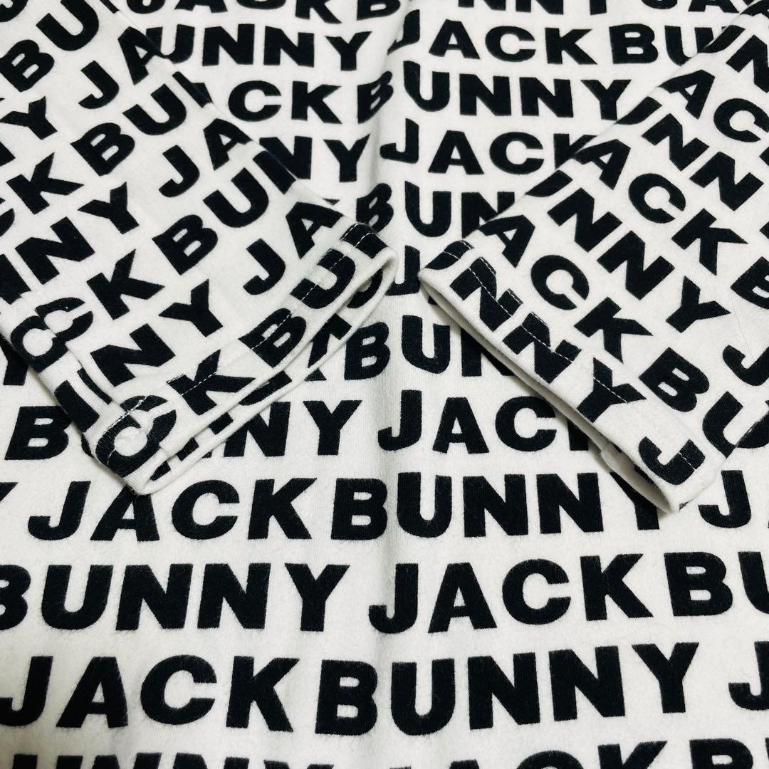 未使用に近い ジャックバニー ゴルフウェア M モックネック ハイネック ロゴ