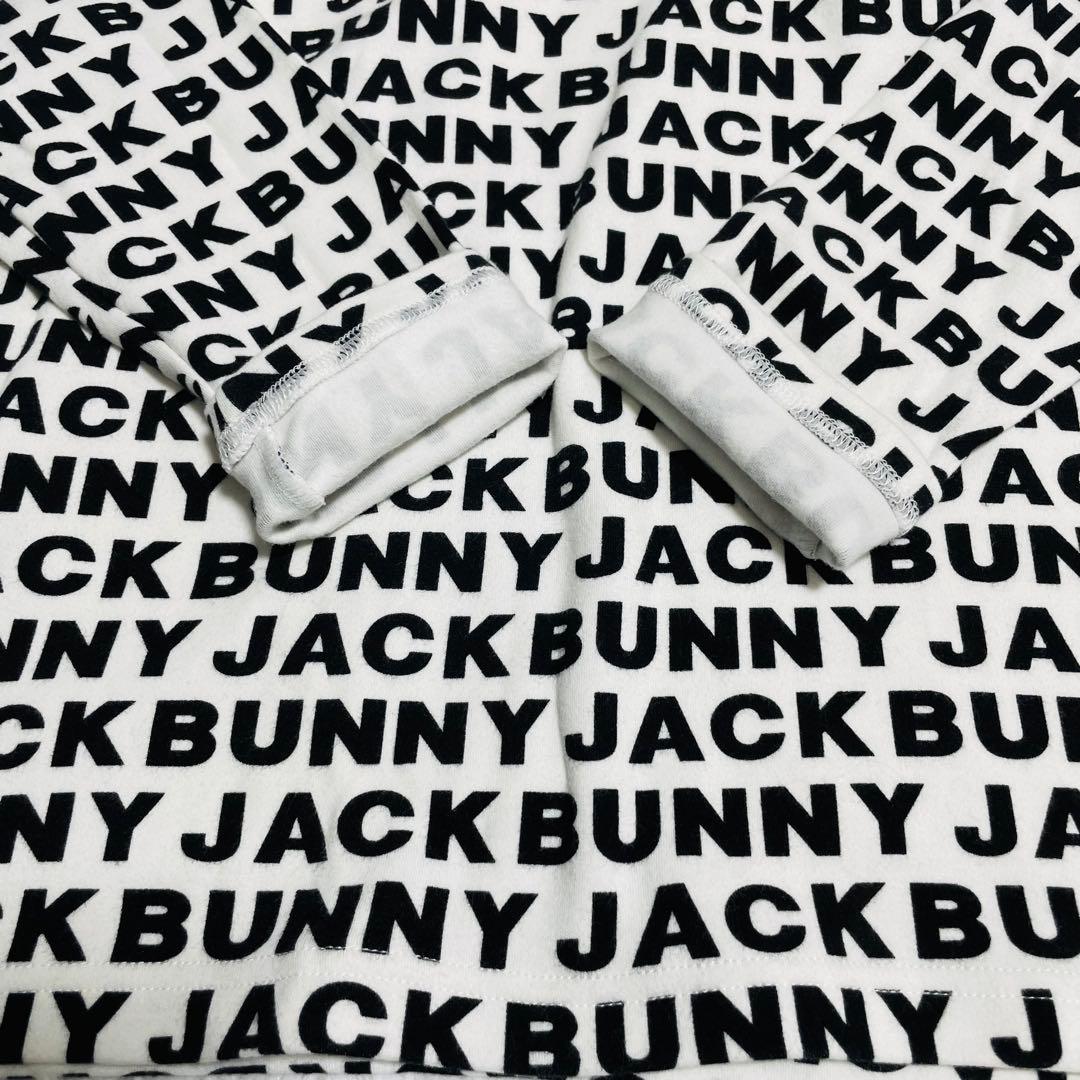 未使用に近い ジャックバニー ゴルフウェア M モックネック ハイネック ロゴ