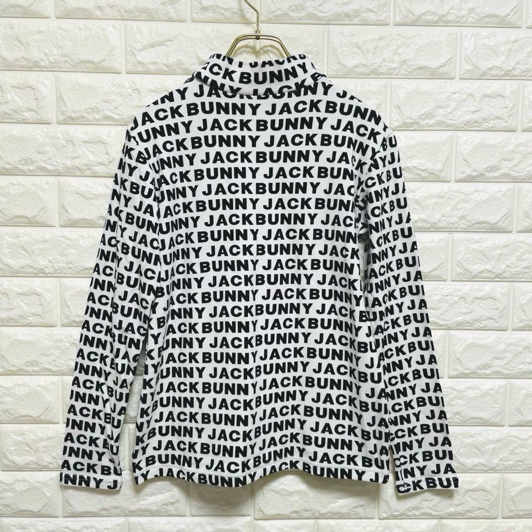 未使用に近い ジャックバニー ゴルフウェア M モックネック ハイネック ロゴ