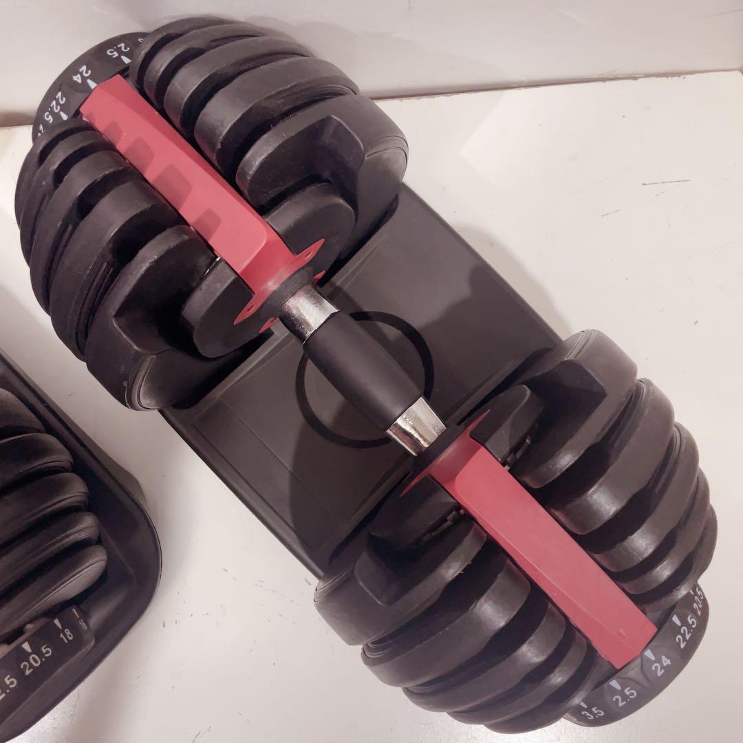 可変式ダンベル　24kg2個セット ダイヤル15段階　筋トレ　腕力トレーニング