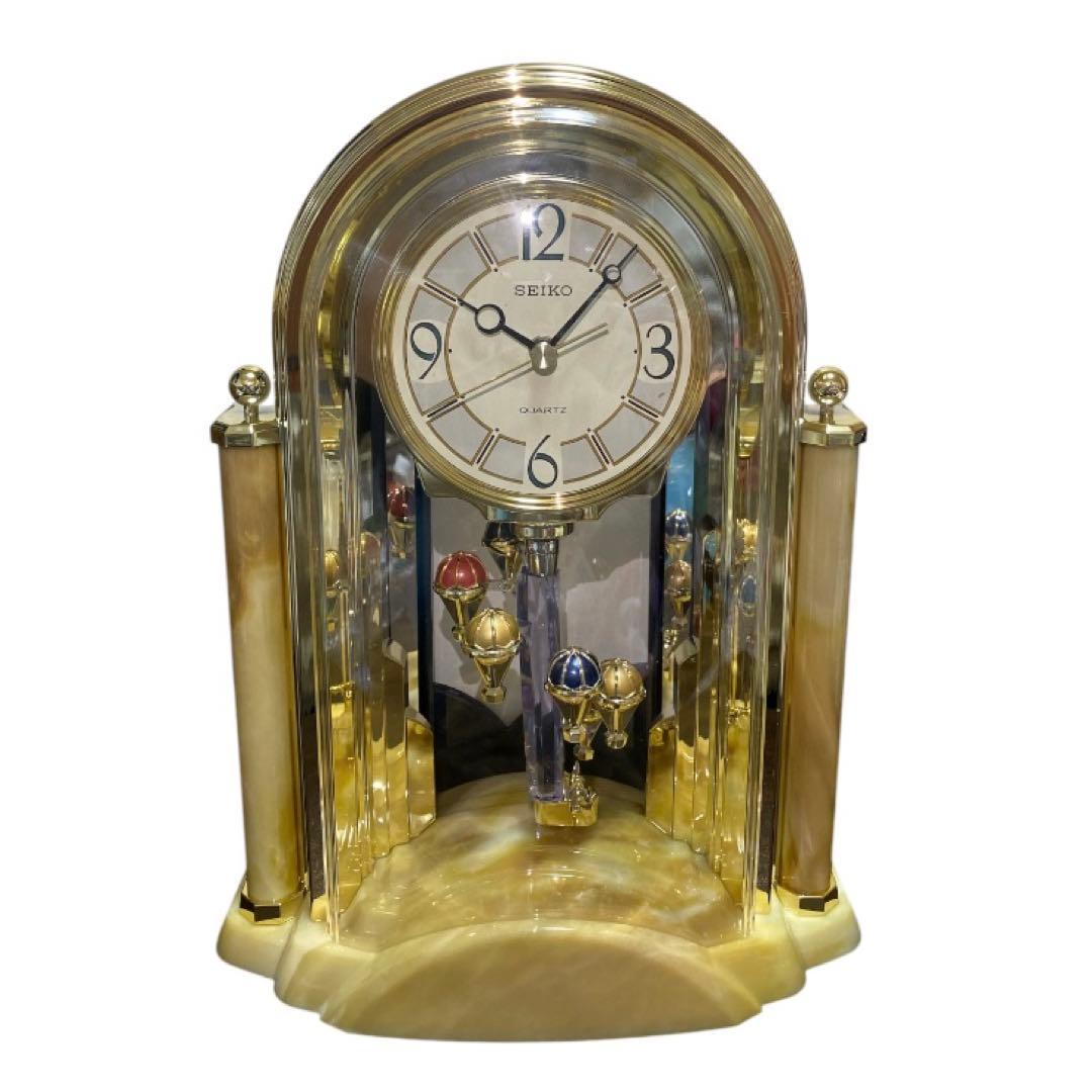 SEIKO セイコー クオーツ クロック 回転飾りつき