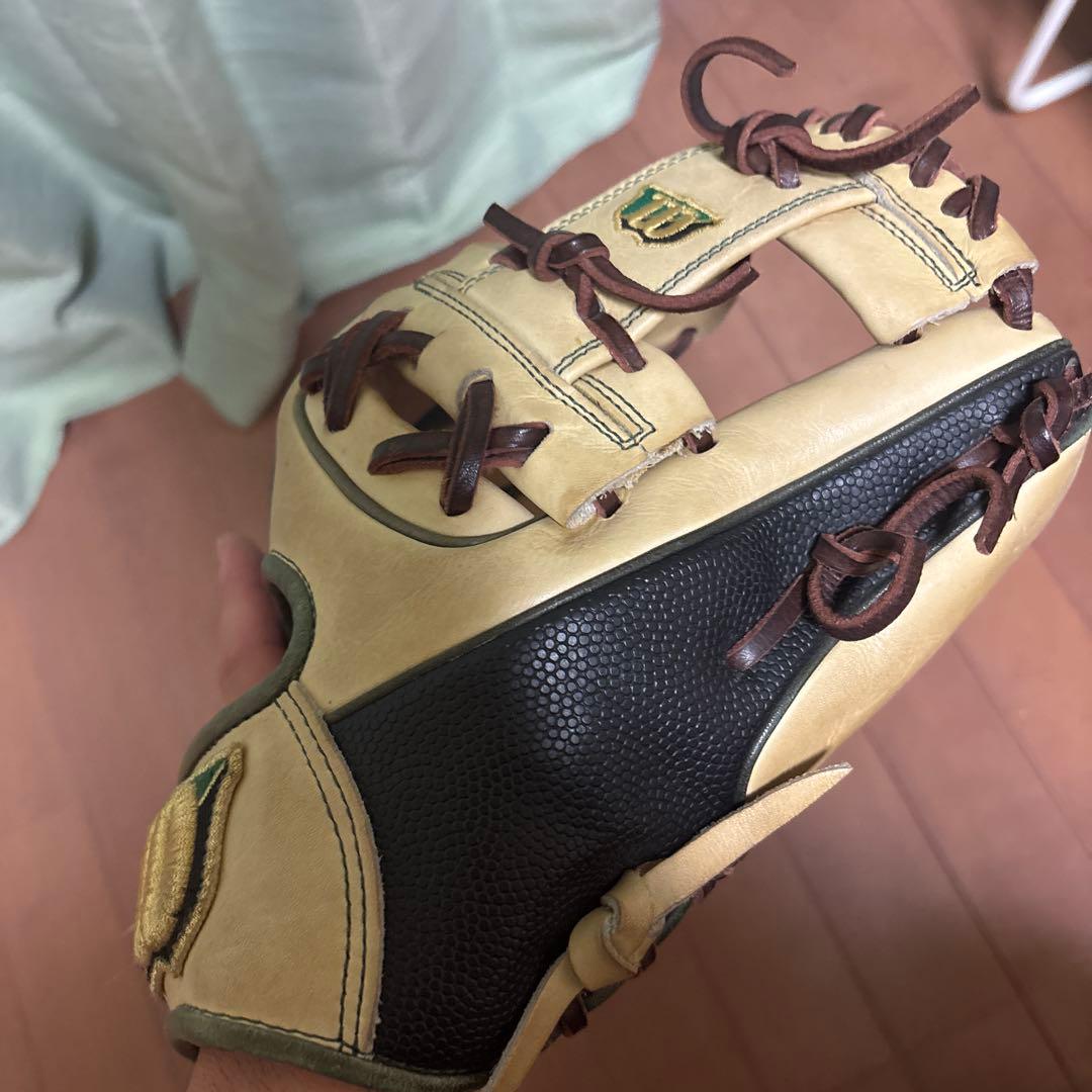 最終値下げ Wilson 軟式野球グローブ 黒/ベージュ