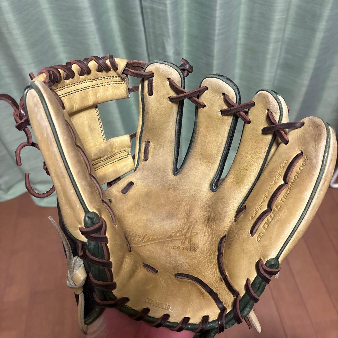 最終値下げ Wilson 軟式野球グローブ 黒/ベージュ