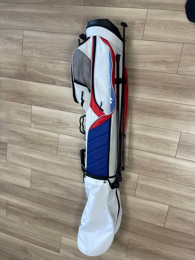 【値下げ】TaylorMade スタンドバッグ ホワイト/ブルー/レッド