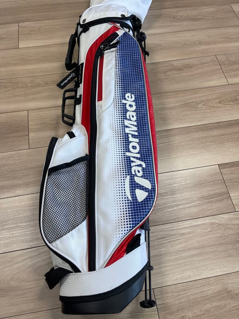 【値下げ】TaylorMade スタンドバッグ ホワイト/ブルー/レッド