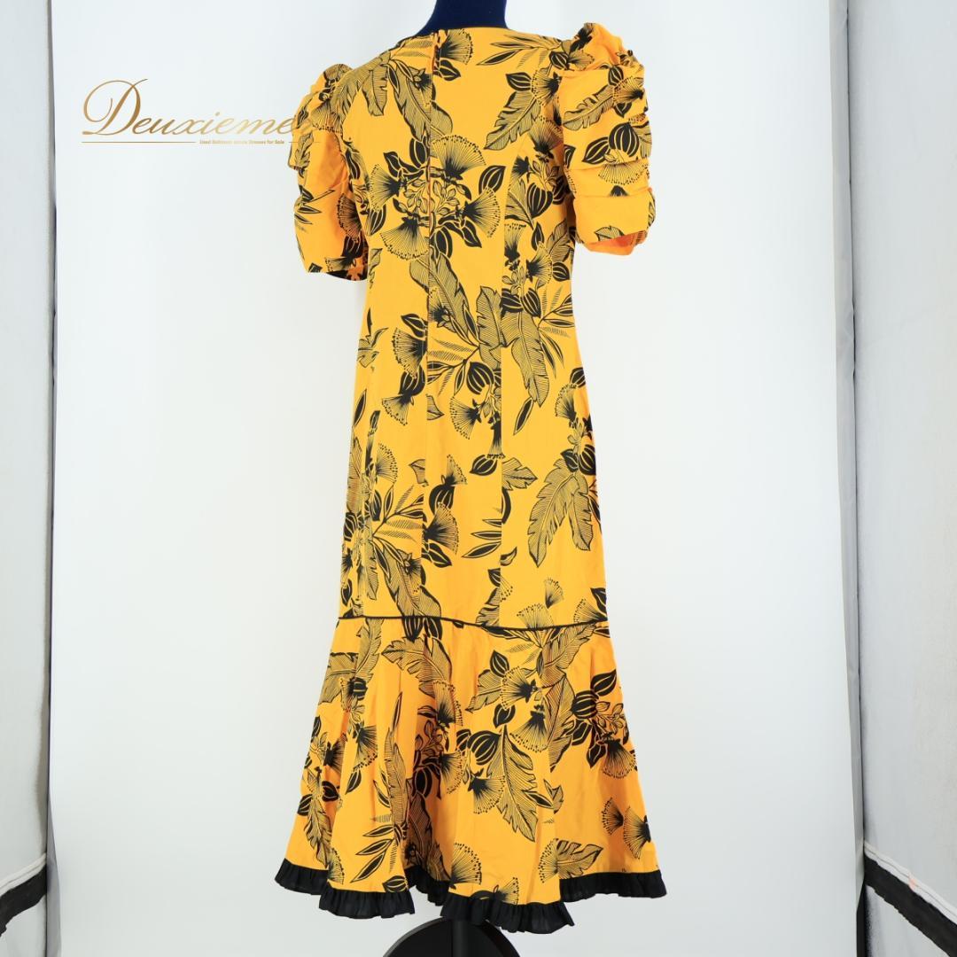 【美品 フラダンス衣装】イエロー T&L MUUMUU FACTORY ドレス