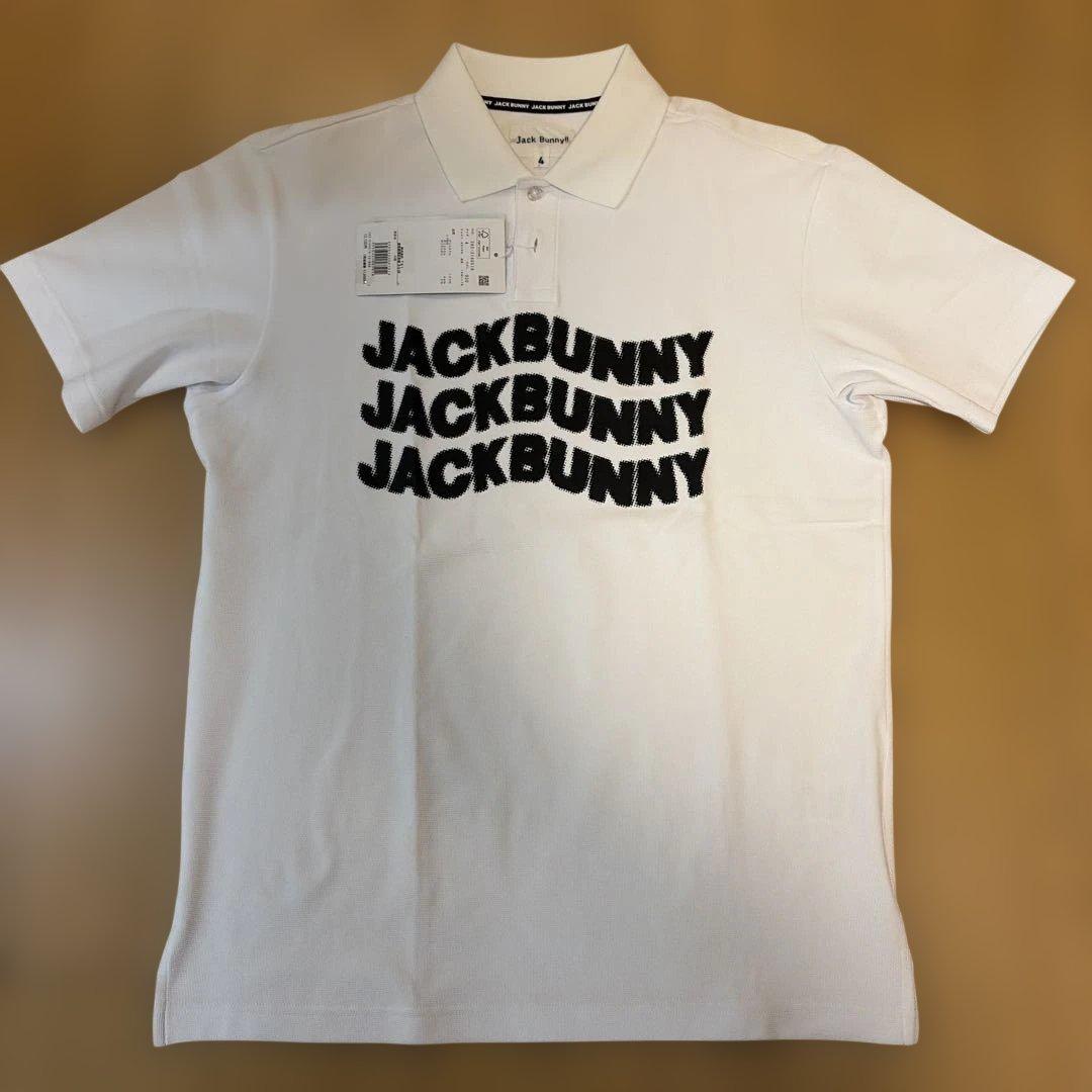 【新品】JACKBUNNY ホワイト ポロシャツ サイズ4