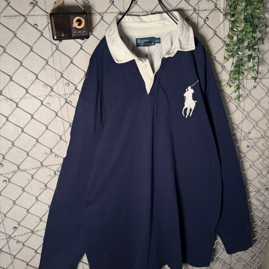 ポロバイラルフローレン ラガーシャツ ビッグポニー ナンバリング 2XL〜