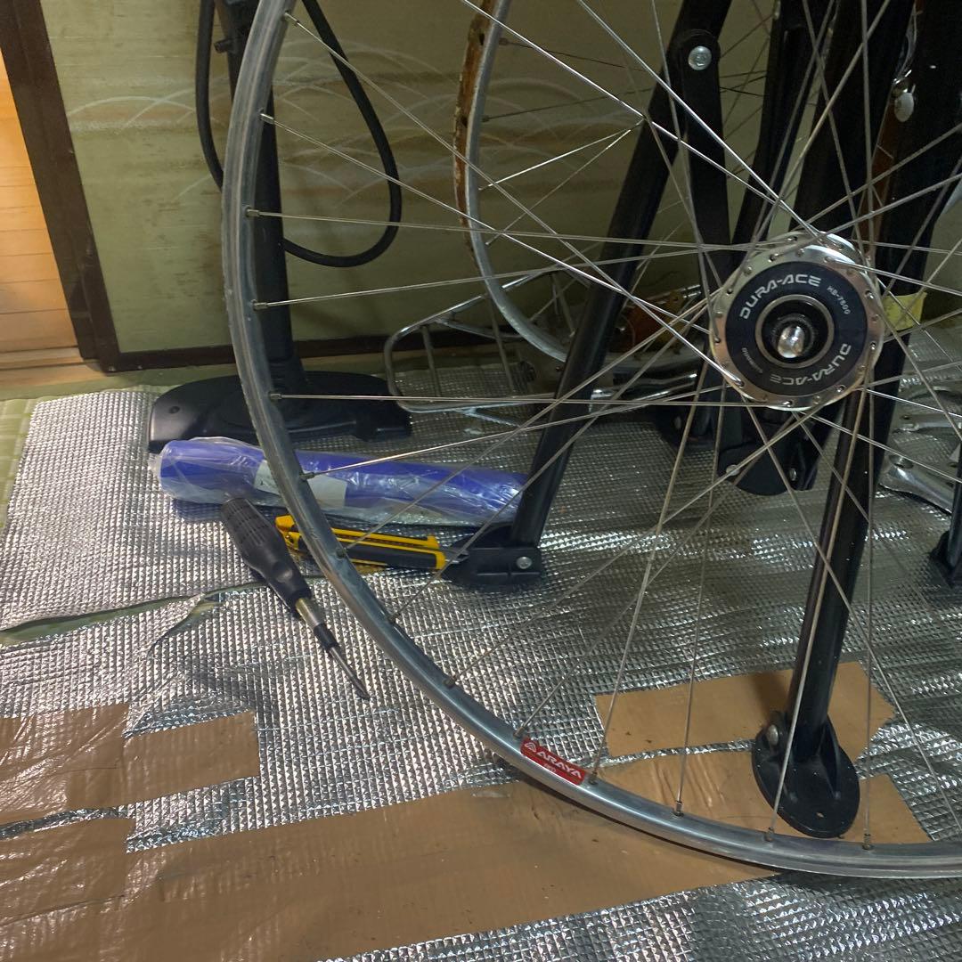 美品！　araya red × dura-ace　ホイール njs　ピスト 競輪