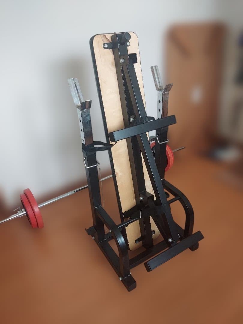 ②バーベルラック付き フラットベンチ台（ホームジム／筋トレ器具　①と②で１set