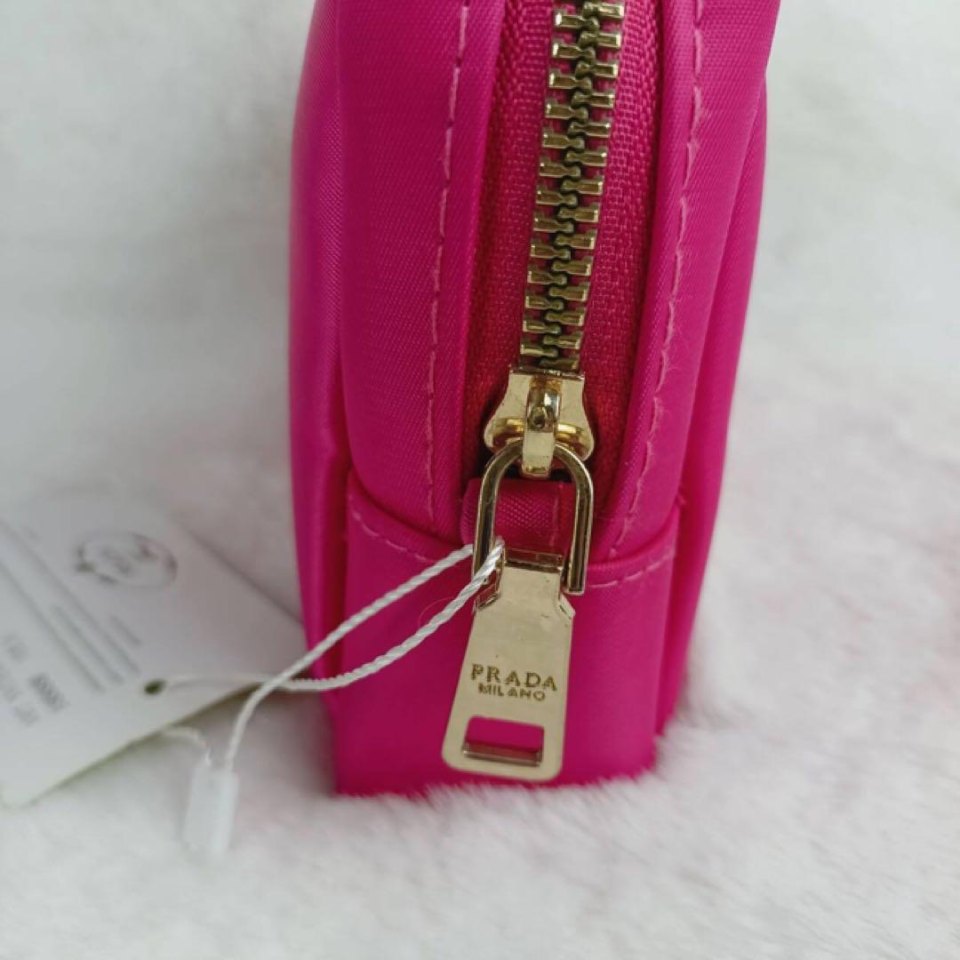 PRADA ノベルティ ナイロン ピンク ポーチ ボックス型 pk1