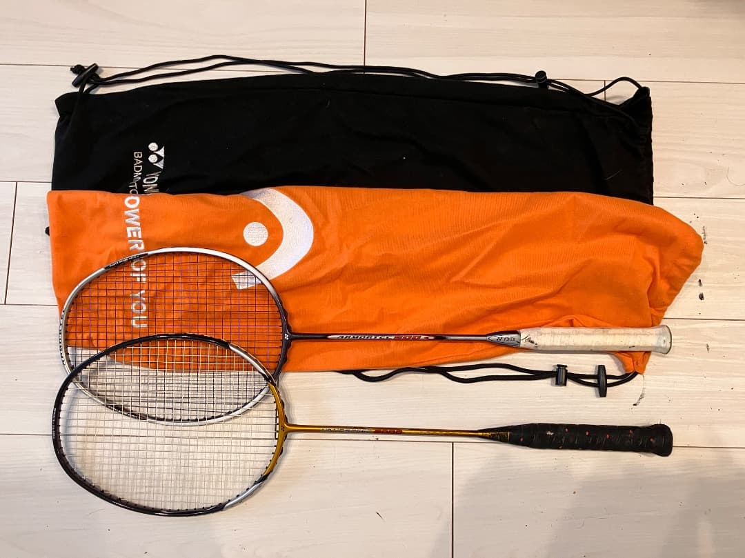 バドミントンラケット 2本 YONEX Nanospeed,Armortec
