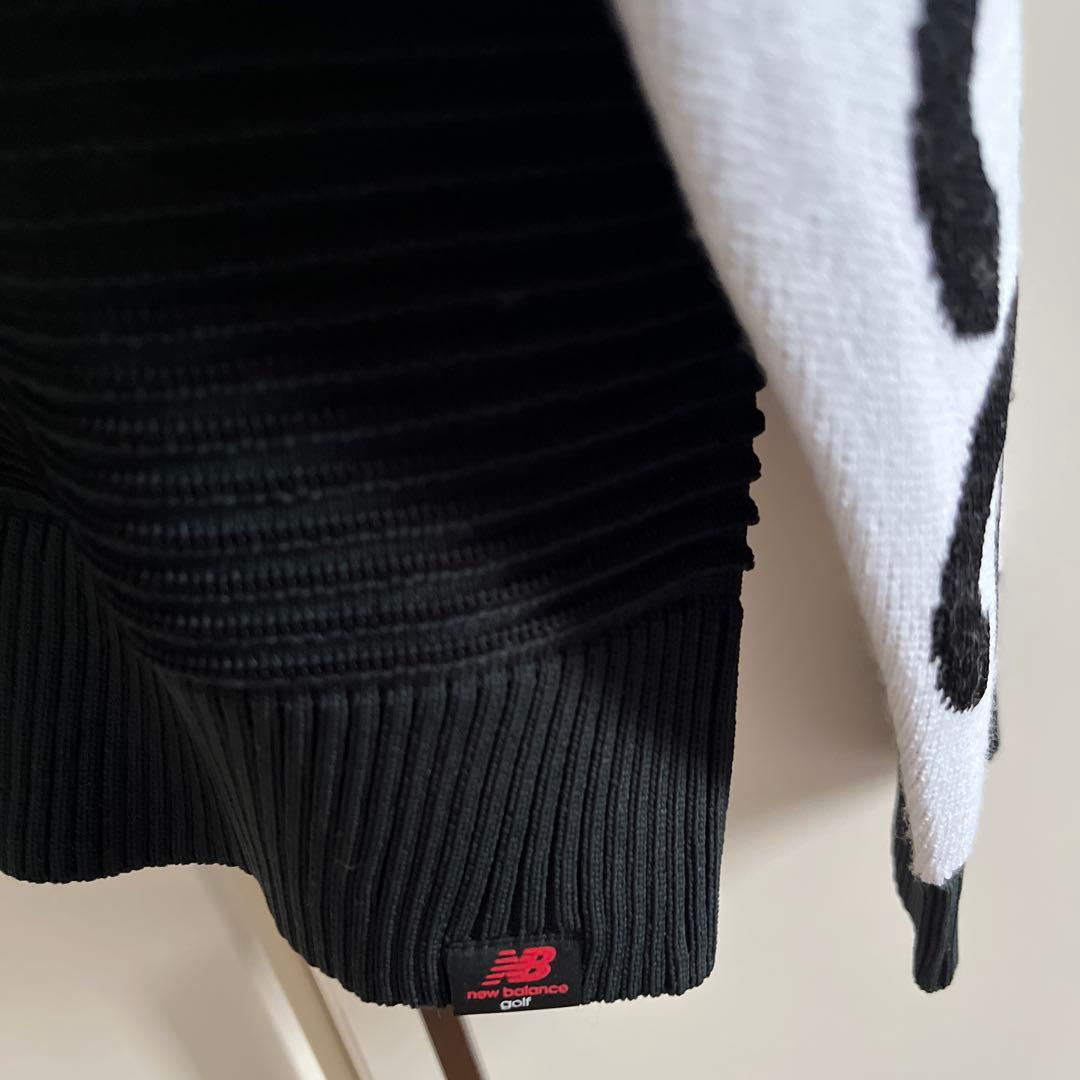New Balance モックネック　ニット　ホワイト/ブラック サイズ1