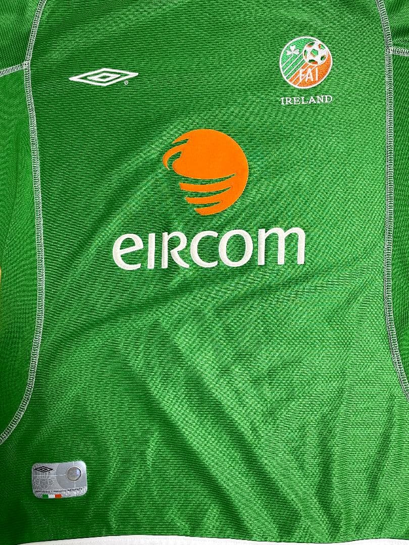アイルランド代表 2002 ホーム ユニフォーム 長袖 海外Ｍ 正規品 当時物