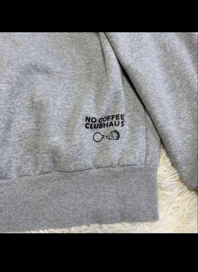 【NOCOFFEE】美品 パーカー クラブハウス グレー Lサイズ メンズ