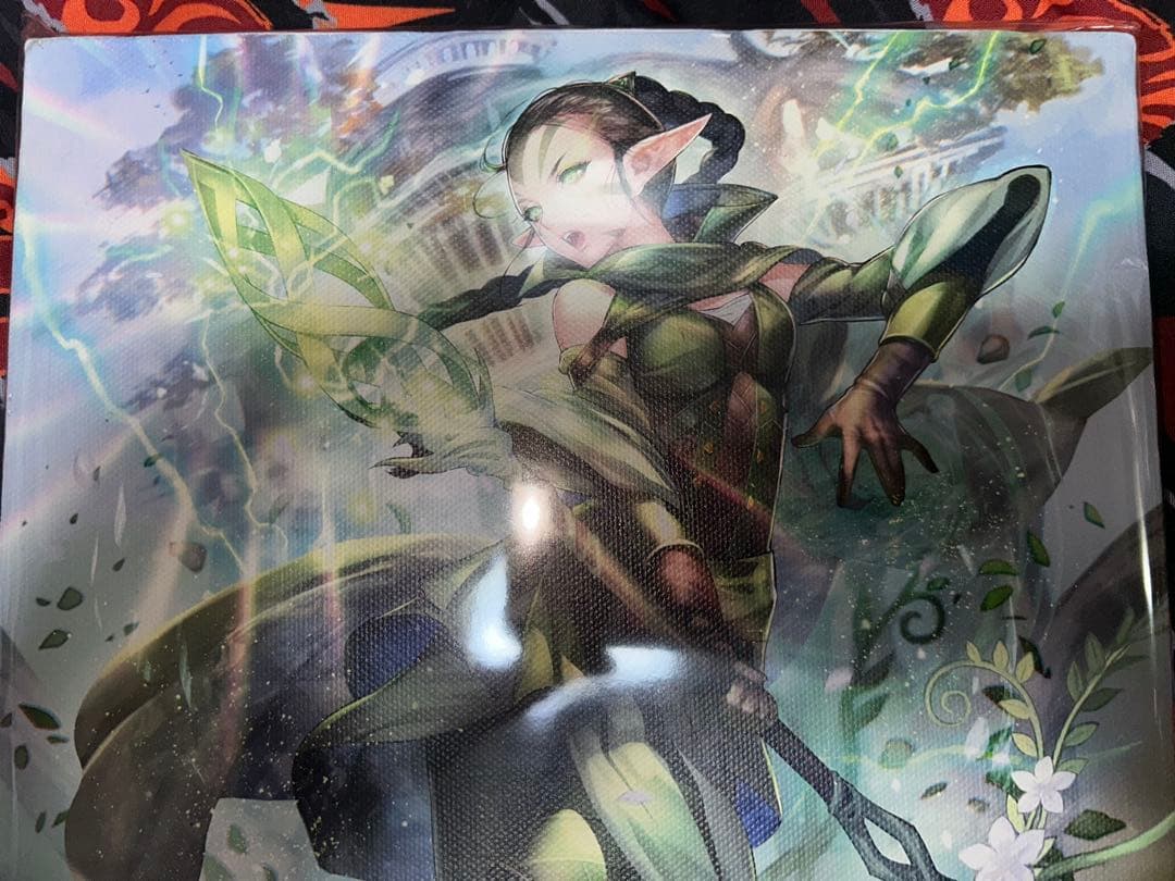 MTG公式　キャンバスボード　世界を揺るがす者、ニッサ　ひと和
