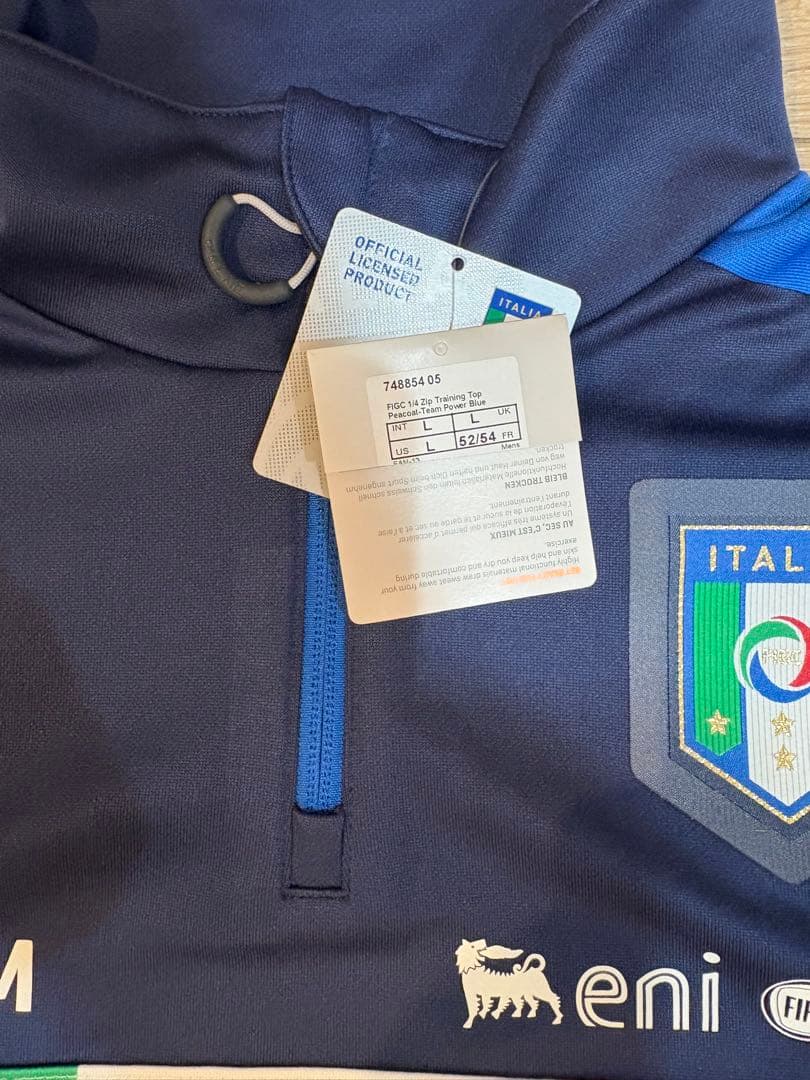 イタリア代表　支給品　ハーフジップトレーニングトップ　Lサイズ