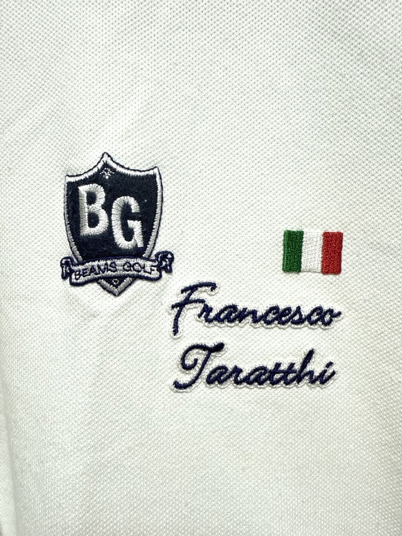 BEAMS GOLF 長袖ポロシャツ 刺繍ワッペン
