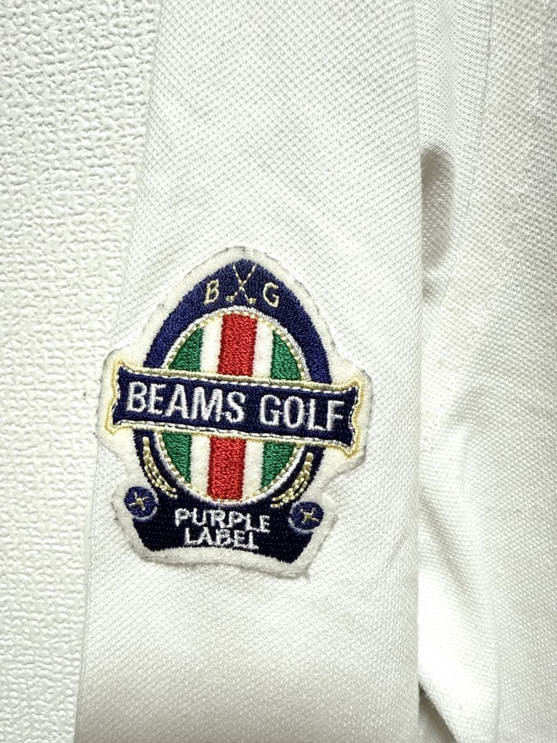 BEAMS GOLF 長袖ポロシャツ 刺繍ワッペン