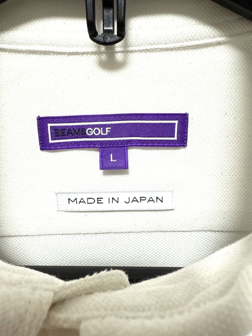 BEAMS GOLF 長袖ポロシャツ 刺繍ワッペン