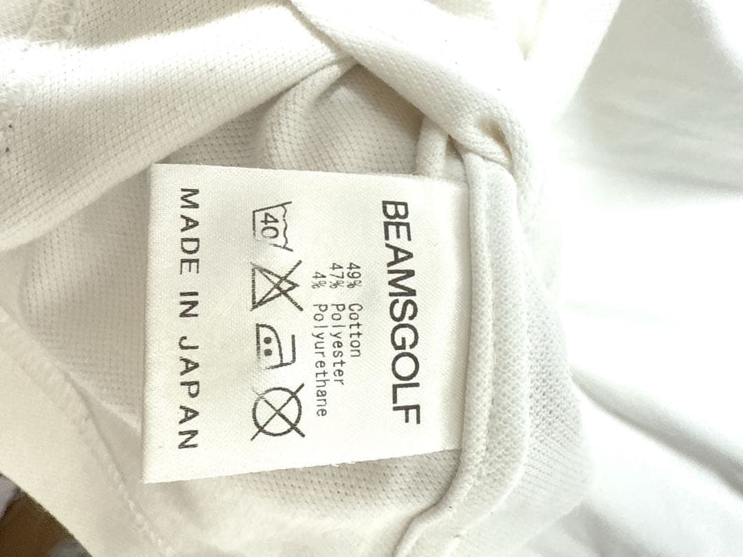 BEAMS GOLF 長袖ポロシャツ 刺繍ワッペン