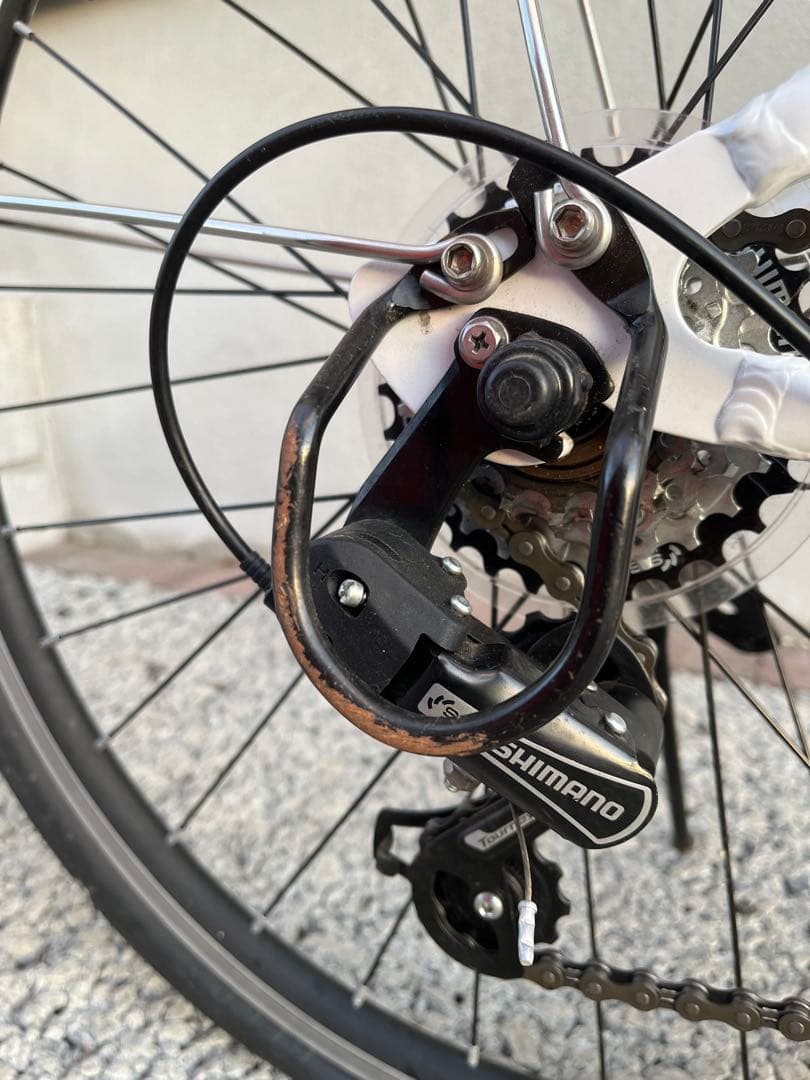 ★ドライドR★人気！24インチ　子供用　自転車　変速　ホワイト　引き取り限定