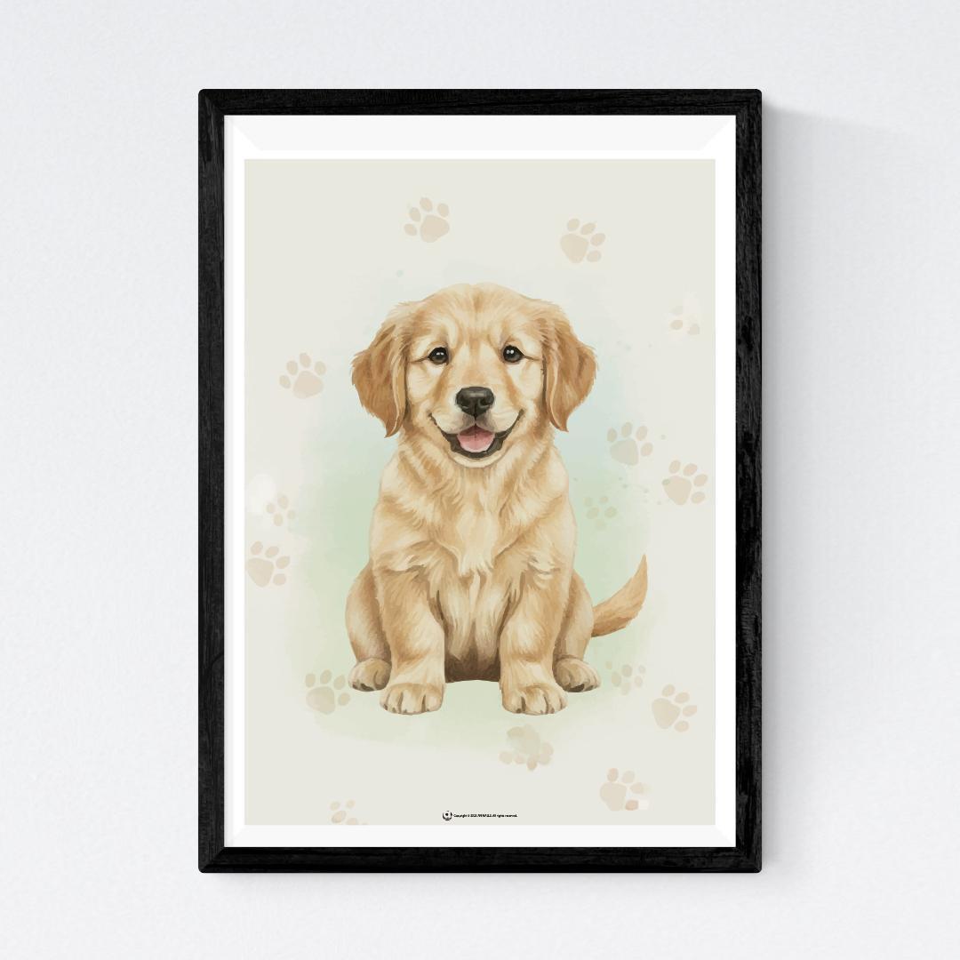 【SALE】ANIMALLS 犬系アートポスター（大型A2サイズ）約60cm