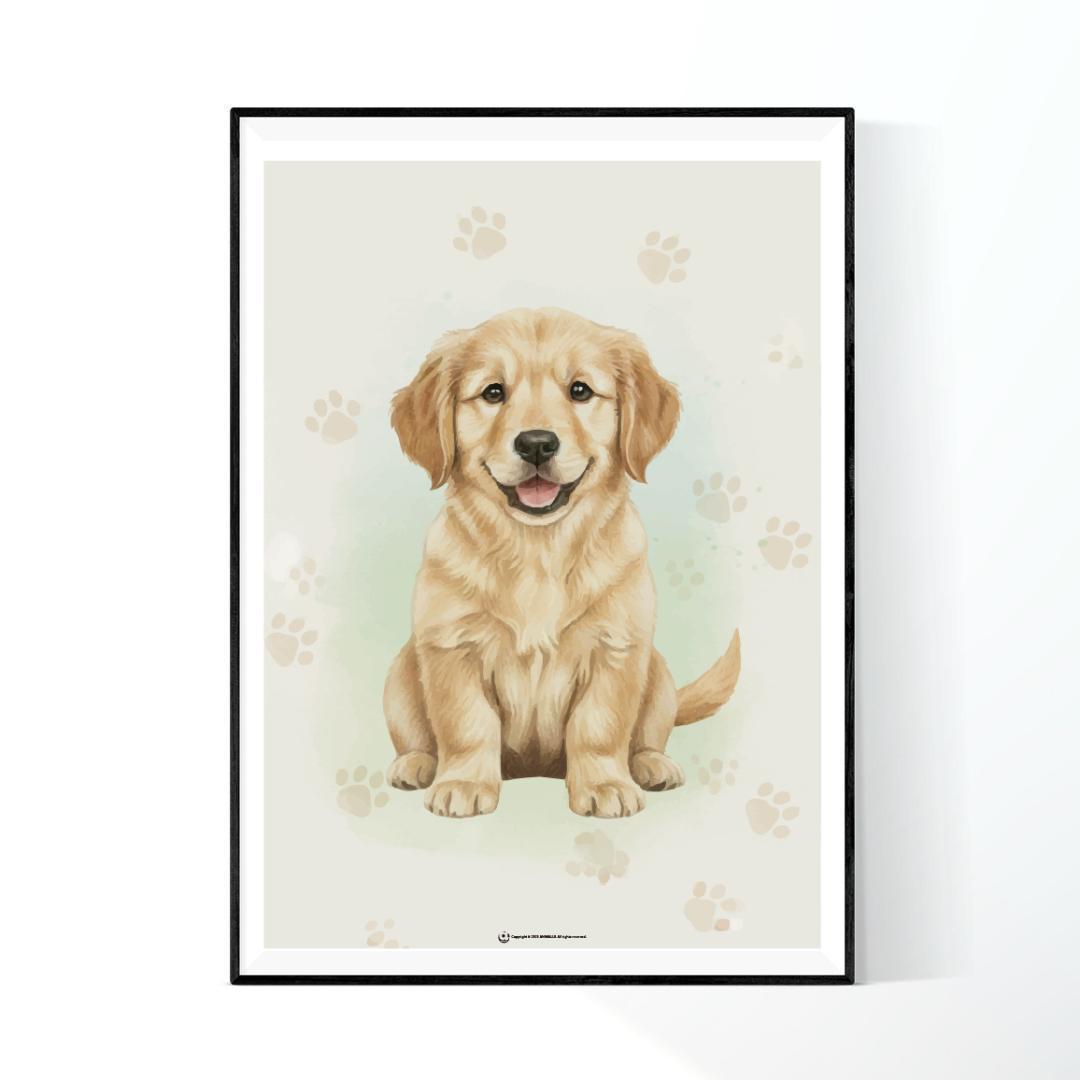 【SALE】ANIMALLS 犬系アートポスター（大型A2サイズ）約60cm