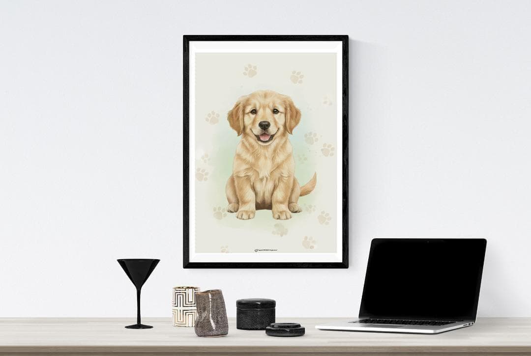 【SALE】ANIMALLS 犬系アートポスター（大型A2サイズ）約60cm
