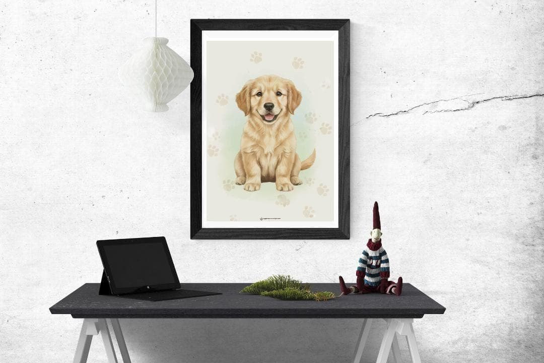 【SALE】ANIMALLS 犬系アートポスター（大型A2サイズ）約60cm