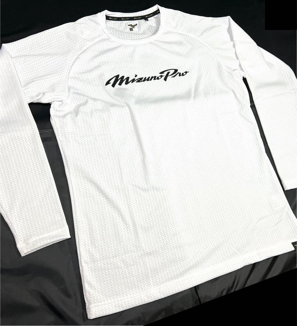 【ミズノプロ】 KUGEKI ロングTシャツ ホワイト XO 12JABT76