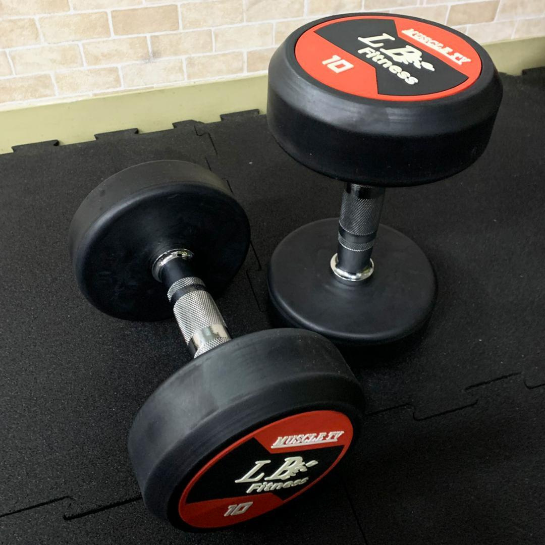 ラバー ダンベル 10kg × 2個 セット