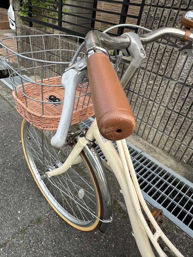 キッズ・ジュニア用 24インチ 自転車　アンティークホワイト