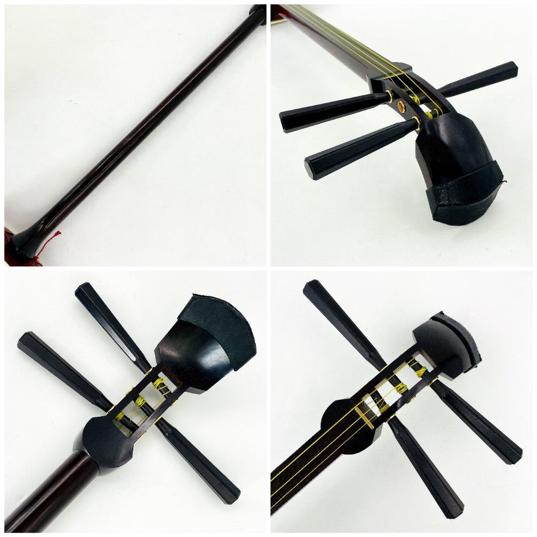 三味線 綾杉胴 花梨棹 日本製 伝統工芸品 付属品多数【整備品】R8YE325