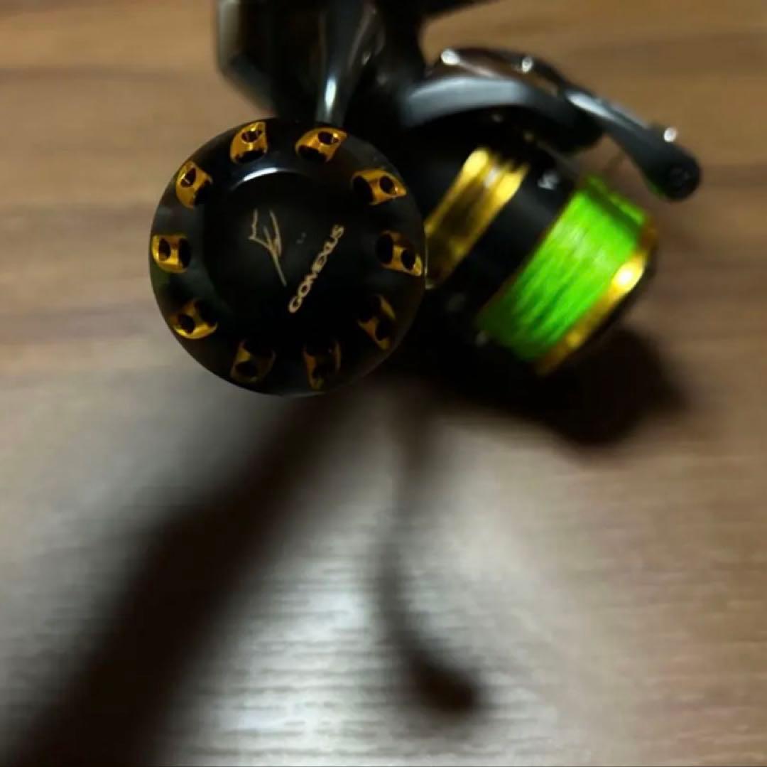 シマノ 22サハラ 4000XG ゴメクサスリールスタンド、ハンドルノブ交換済