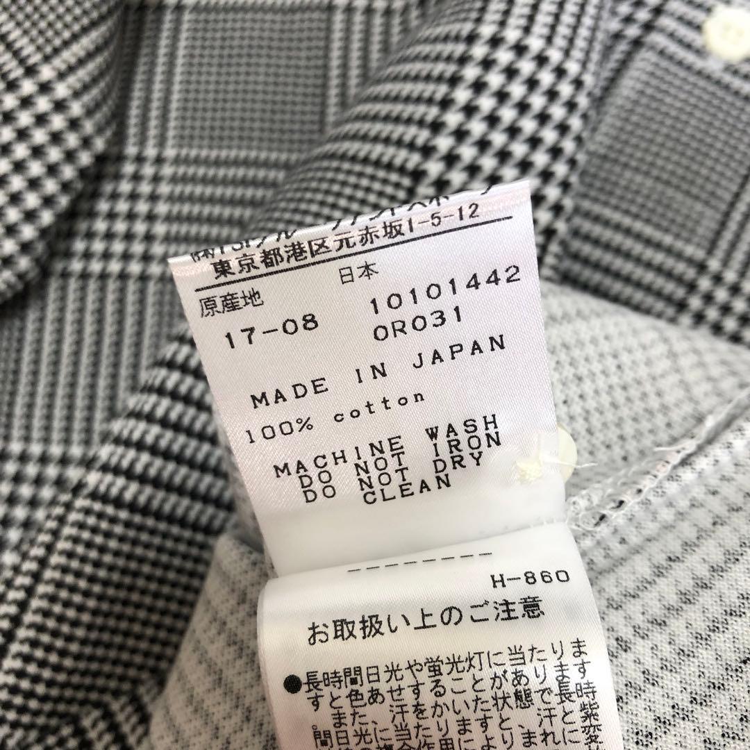 未使用品 PEARLY GATES チェック 半袖 ポロシャツ 5 グレー