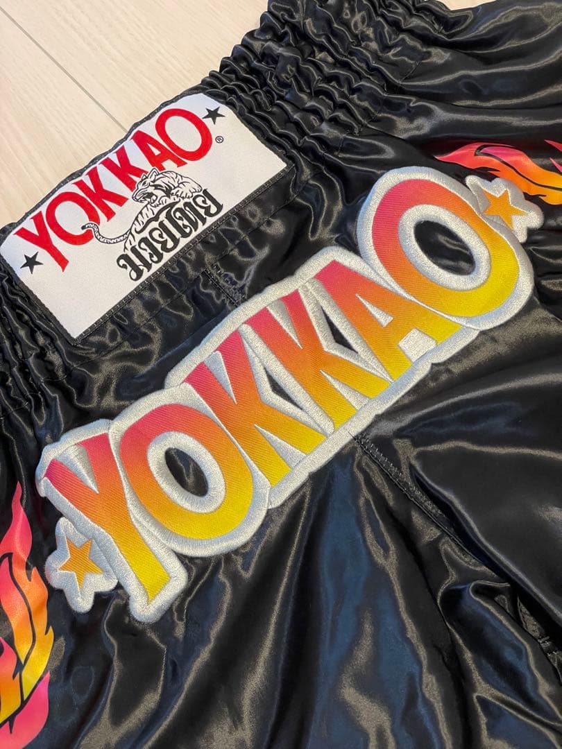 YOKKAO （ヨッカオ） 炎 ボクシングショーツ ムエタイショーツ L