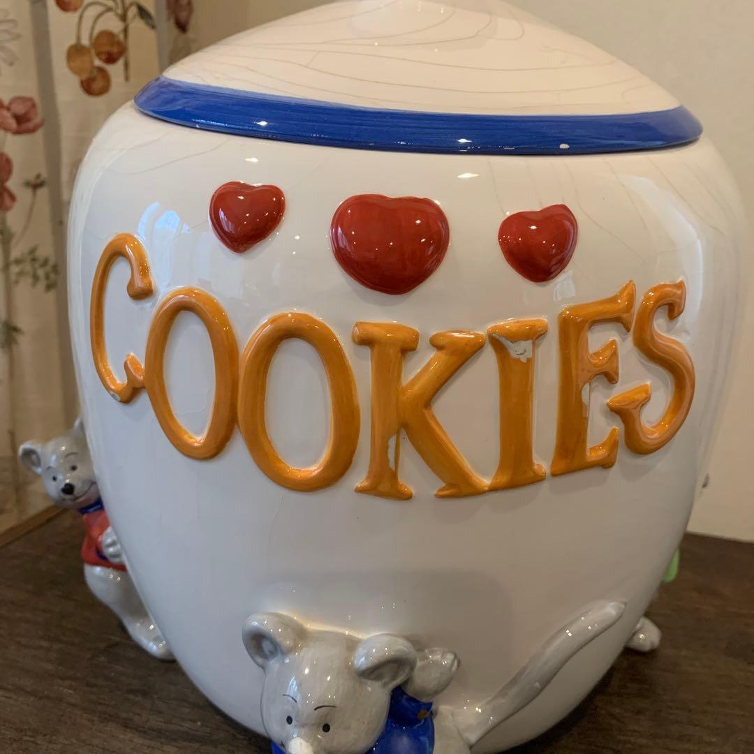 ［激可愛い］アメリカ土産　陶器製クッキージャー　アメリカンカントリー