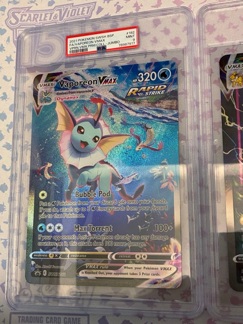 PSA9☆英語版 サンダース★シャワーズ★ブースター☆Vmaxジャンボカード