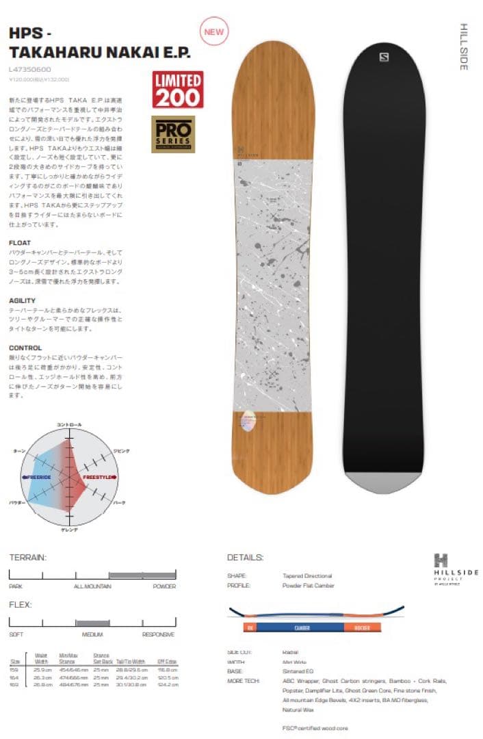 【週末SALE】SALOMON サロモン HPS TAKA EP 159cm