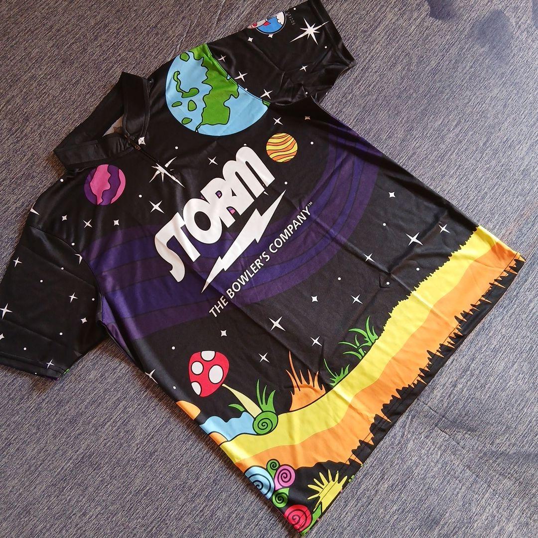 ボウリングウェア　STORM　【XL】　ブラック　宇宙人　目立つ　大きいサイズ