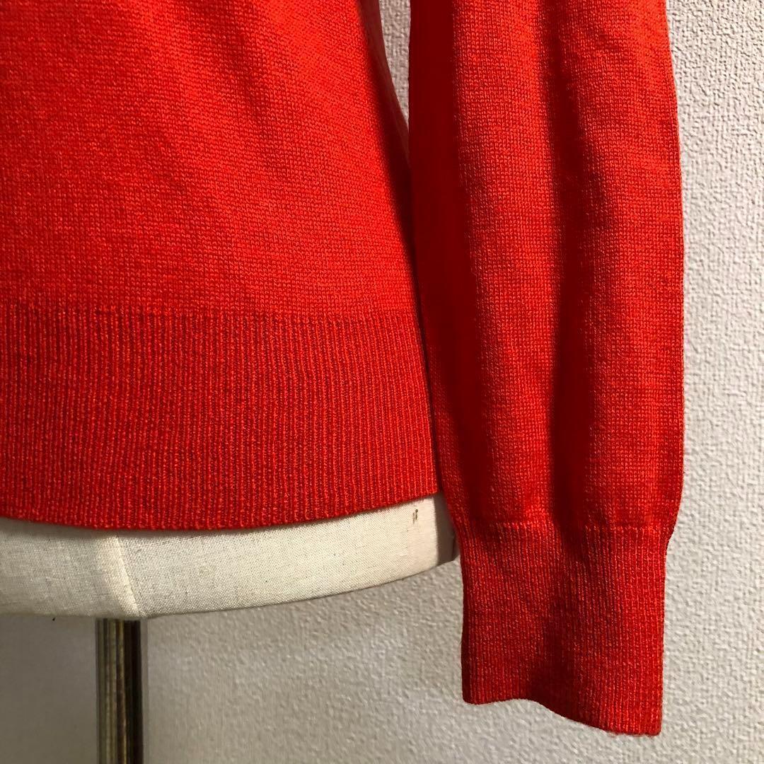 キャロウェイ★ウール混 ニット ウェア オレンジ レッド Mサイズ