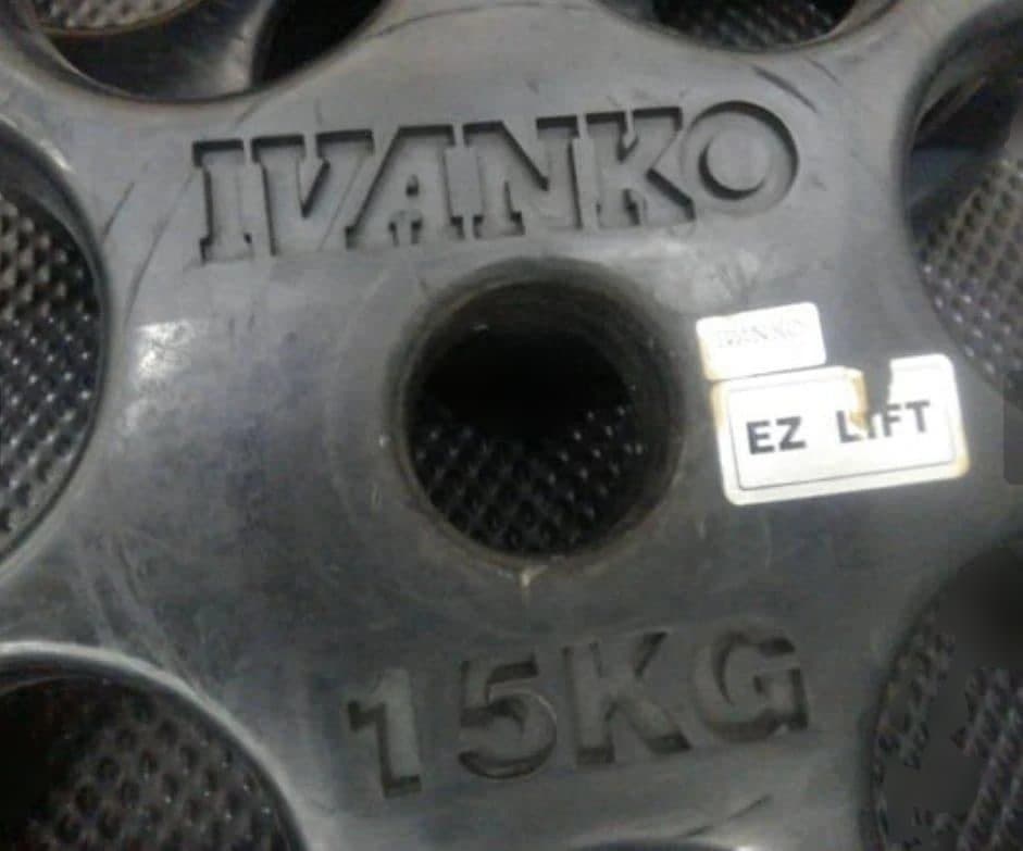 イバンコ IVANKOオリンピックラバーイージーグリッププレート15kg②