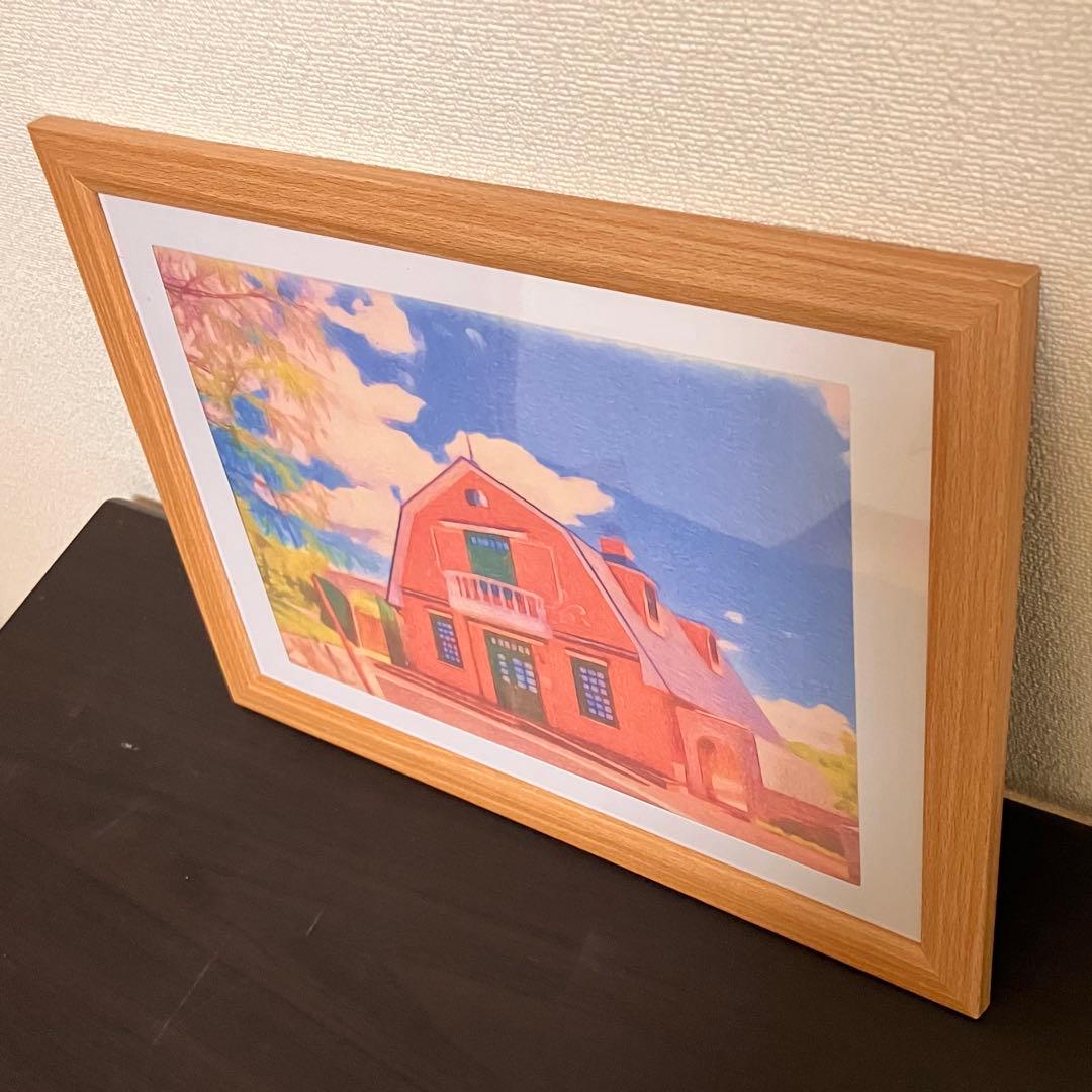 ジブリアート⑥ 千と千尋の神隠しより「海の見える駅」32.7㎝×24.0㎝額装品