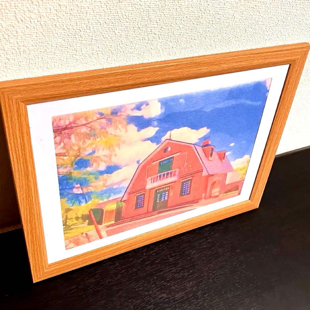 ジブリアート⑥ 千と千尋の神隠しより「海の見える駅」32.7㎝×24.0㎝額装品