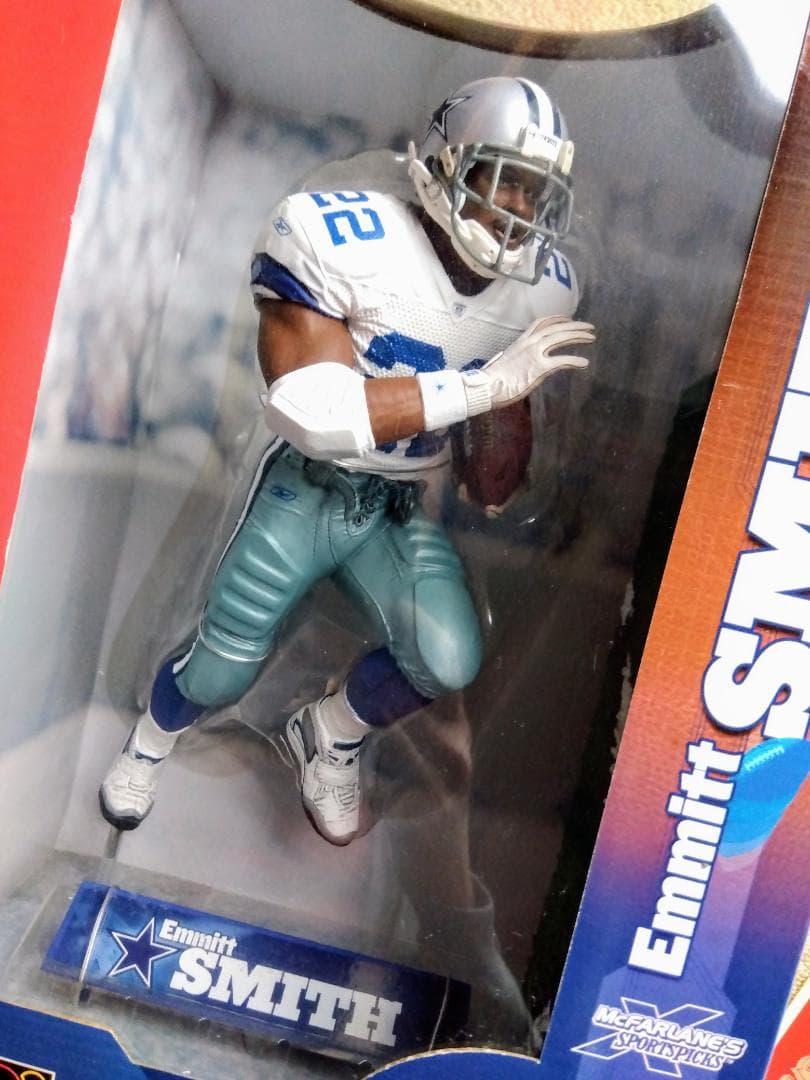 【新品未開封】希少☆NFL　エミット・スミス　フィギュア　アメフト　ペナント付