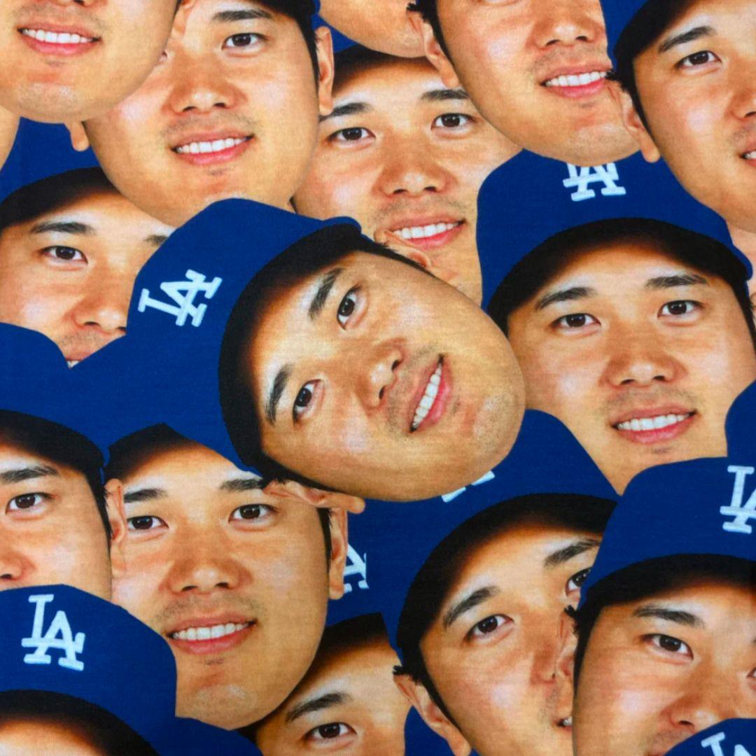 【XLサイズ】未使用☆LA 大谷翔平 顔Tシャツ MLB ロサンゼルスドジャース