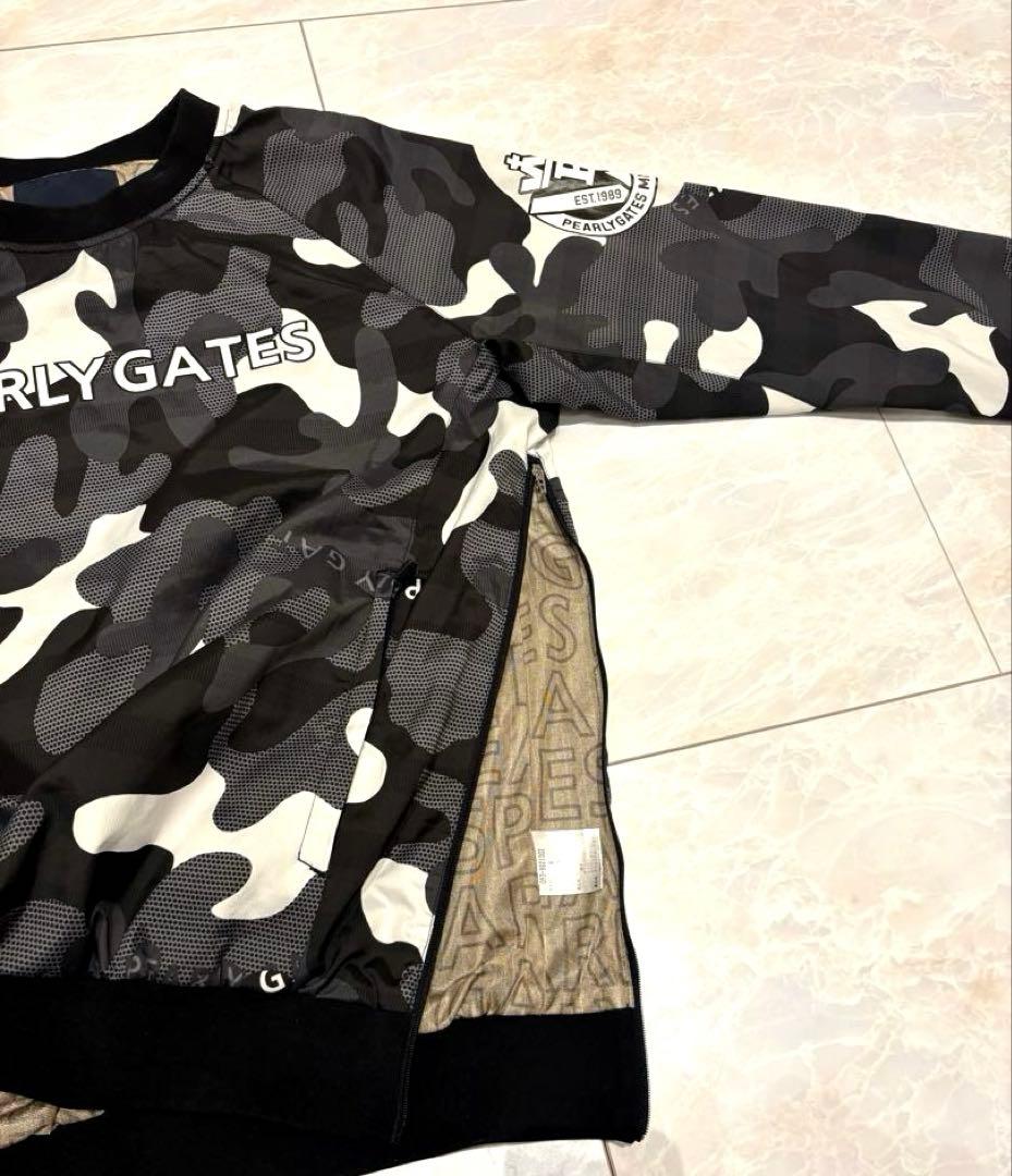 美品　PEARLY GATES 迷彩柄スニードジャック　長袖4 ブラックグレー系