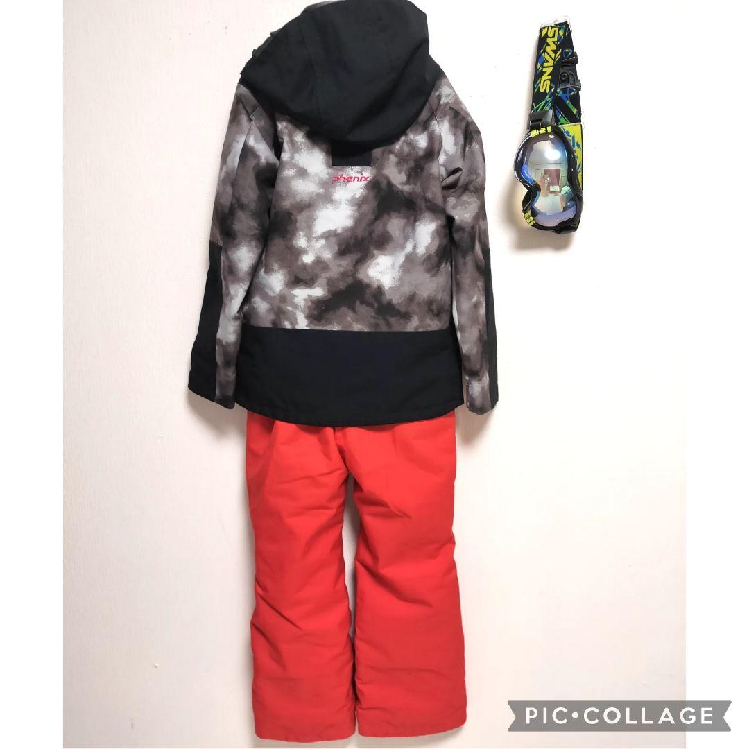 【美品】Phenix 140 カモフラスキーウェア 上下セット ジュニア 男の子